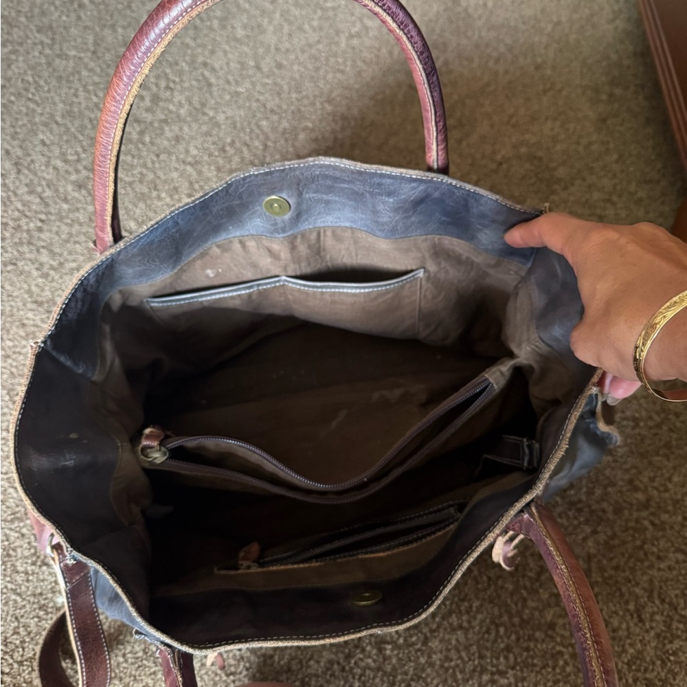 Bed Stu Dark Brown Leather Tote Bag - Picture 16 of 16